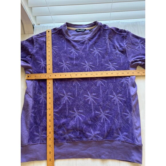 Chubbies Men's M Purple Palm Tree Embossed Crewneck Sweatshirt - Picture 8 of 9